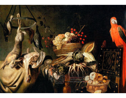 SO XVI-34 Adriaen van Utrecht - Zátiší s ovocem, zeleninou a papouškem