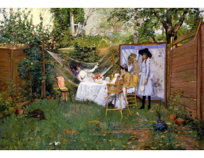 SO XI-284 William Merritt Chase - Snídaně pod širým nebem