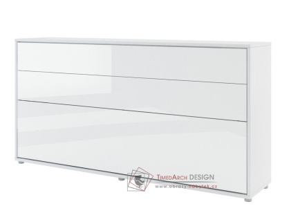 REBECCA BC-06, výklopná postel široká 90x200cm, bílá / bílý lesk