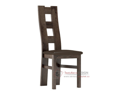 TADEÁŠ, jídelní čalouněná židle, jasan tmavý / látka Victoria 36