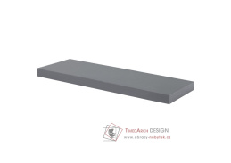 P-001 GREY, nástěnná polička 60cm, šedý lesk