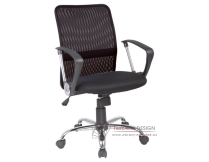 Q-078, kancelářská židle, látka mesh černá