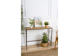 CANVAS, konzolový stolek, černá / dub