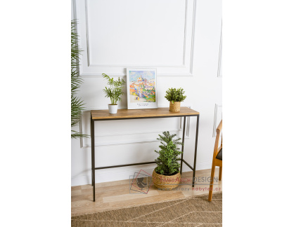 CANVAS, konzolový stolek, černá / dub