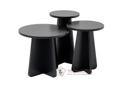LUME, konferenční stolek - sada 3ks, černá