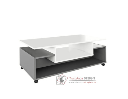 DALEN, konferenční stolek 110x60cm, bílá / grafit
