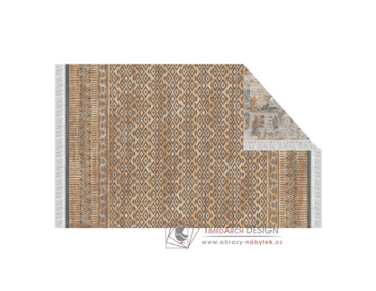 MADALA, koberec obouostranný 180x270cm, hnědá / vzor
