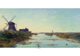 A-1276 Paul Joseph Constantin Gabriël - Holandská poldrová krajina s mlýnem