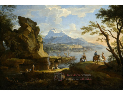 KO I-491 Jacob de Heusch - Přístavní scéna s rybáři vracejícími se ke břehu