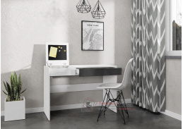 SONORA, pracovní stůl, bílá / grafit