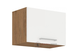 AVEGA, horní kuchyňská skříňka 50GU36-1F, dub lancelot / bílý lesk