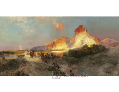 A-2612 Thomas Moran - Green River Cliffs ve Wyomingu