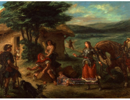 A-6888 Eugene Delacroix -  Erminia a pastýři