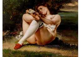 D-7253 Gustave Courbet - Žena s bílými punčochami