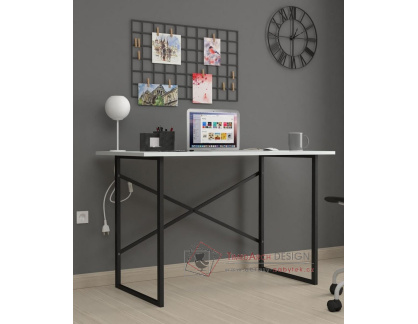 JARNY, psací stůl 60x120cm, černá / bílá