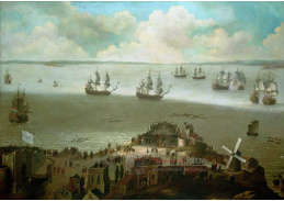 A-2016 Daniel Schellinks - Lodě v přístavu Cadiz 23. února 1674