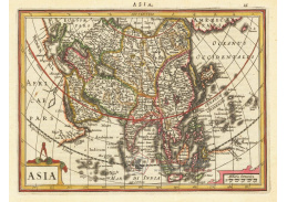 A-3596 Jodocus Hondius - Mapa Asie roku 1630