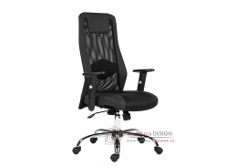 SANDER, kancelářská židle, síťovina černá / látka černá / ekokůže černá