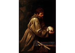 VCAR 38 Caravaggio - Svatý František při modlitbě