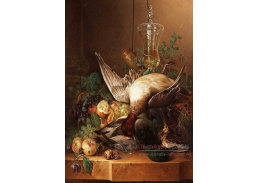 KO II-69 Jan Hendrik Hein - Zátiší s kachnami, skleněnou trofejí a ovocem