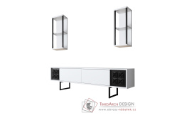 BLACK LINE, obývací stěna, černá / bílá