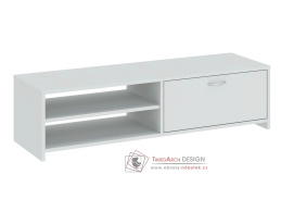 CARINO, televizní stolek 1-dveřový, bílá