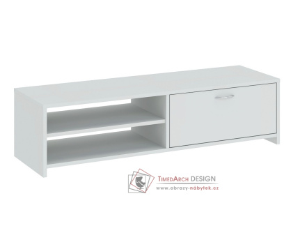 CARINO, televizní stolek 1-dveřový, bílá
