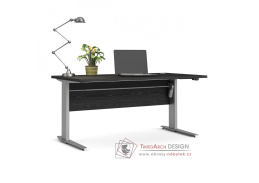 OFFICE 80400/318, výškově nastavitelný psací stůl, silver grey / černá