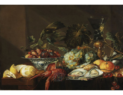 D-7103 Cornelis de Heem - Zátiší s raky, ústřicemi a ovocem