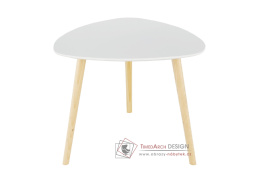 TAVAS, příruční stolek, natural / bílá