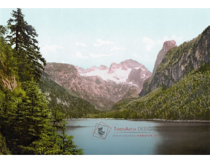 Fotochrom VF 156 Jezero Gossau a Dachstein,  Rakousko