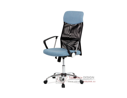 KA-E301 BLUE, kancelářská židle, látka modrá / látka mesh černá
