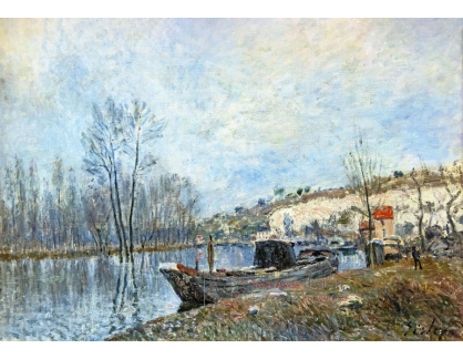 A-3940 Alfred Sisley - Břehy Loingy směrem k Moret