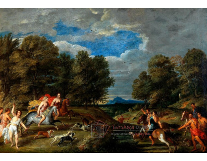 D-9363 Frans Wouters - Meleager a Atalanta loví kalydonského kance