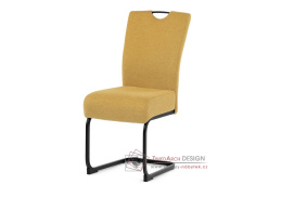 DCL-E2008 YEL2, jídelní židle, černá / látka žlutá