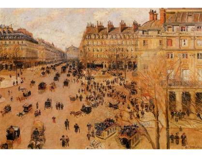 VCP-193 Camille Pissarro - Place du Theatre Francais za slunešního světla