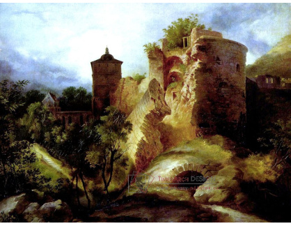 VN-50 Carl Blechen - Věž zámku Heidelberg