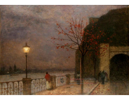 Jakub Schikaneder - Večerní nálada pod Vyšehradem