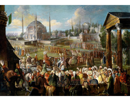 VF193 Jean-Baptiste Vanmour - Průvod sultána v Istanbulu
