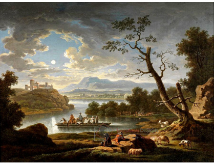 SO XII-159 Friedrich Wilhelm Hirt - Říční krajina v měsíčním světle