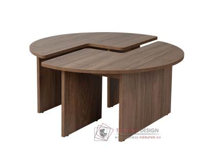 MOIRA, konferenční stolek pr. 90cm, ořech