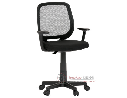KA-W022 BK, kancelářská židle, látka mesh černá