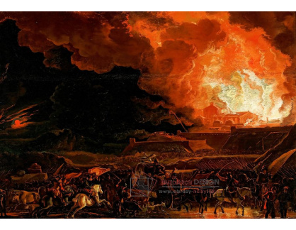 A-1854 Abraham Hondius - Noční požár