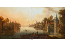 D-6186 Johann Christian Vollerdt - Řeka protékající městem