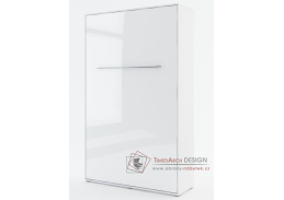 CONCEPT PRO CP-02, vysoká výklopná postel 120x200cm, bílá / bílý lesk