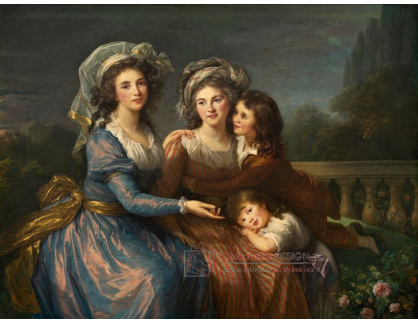 SO XI-412 Elisabeth-Louise Vigee Le Brun - Marquise de Pezay, a Marquise de Rouge se svými syny Alexisem a Adrienem