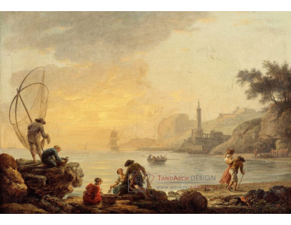 SO XVI-415 Claude-Joseph Vernet - Východ slunce s rybáři