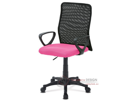 KA-B047 PINK, kancelářská židle, látka mesh černá + růžová