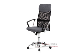 KA-E301 GREY, kancelářská židle, látka šedá / látka mesh černá