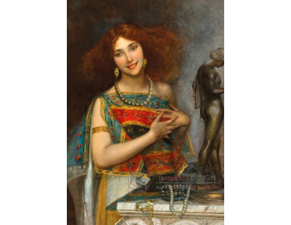 A-4771 Emilio Vasari - Mladá žena se šperkovnicí